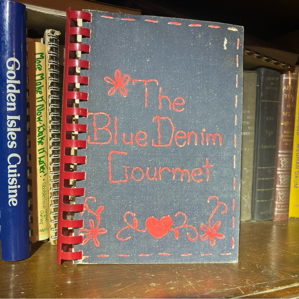 The blue Denim gourmet Junior League Cookbook